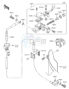 KX85 KX85CEF EU drawing Front Master Cylinder