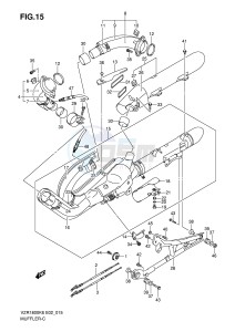 VZR1800 (E2) INTRUDER drawing MUFFLER (VZR1800K6 U2K6 K7 U2K7 ZK7 ZU2K7 NK8 NU2K8)