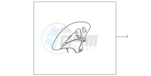 CBR1000RA9 France - (F / ABS CMF HRC MKH MME) drawing CARBON FIBER FRONT FENDER