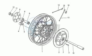 Nevada 350 drawing Rear wheel