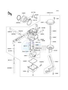 KLF 300 [BAYOU 300] (B15-B17) [BAYOU 300] drawing CARBURETOR