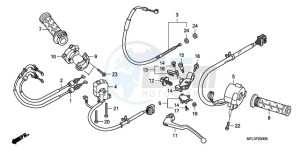 CBR1000RA9 France - (F / ABS CMF MME REP) drawing HANDLE LEVER/SWITCH/CABLE