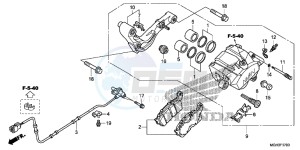 VFR1200XC drawing REAR BRAKE CALIPER