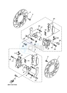 YFM700FWAD GRIZZLY 700 EPS (B4FL) drawing FRONT BRAKE CALIPER