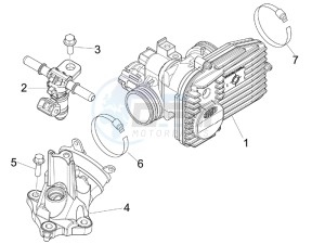 X Evo 250 Euro 3 drawing Throttle body - Injector - Union pipe