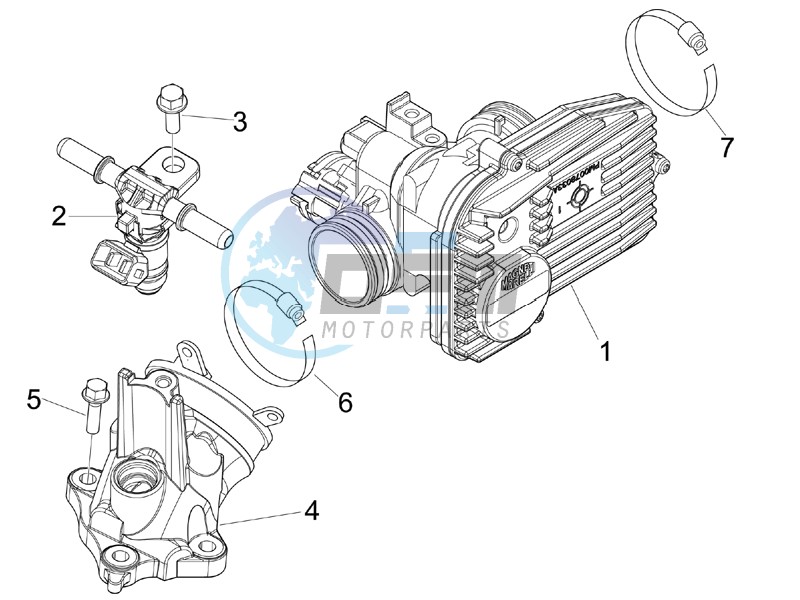 Throttle body - Injector - Union pipe