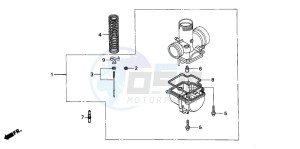 CR80R drawing CARBURETOR OPTIONAL PARTS KIT