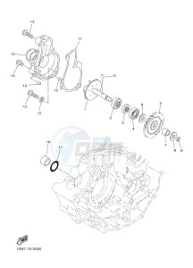 WR250F (2GBC 2GBD 2GBE) drawing WATER PUMP