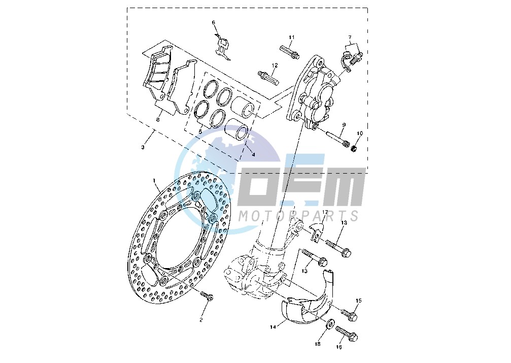 FRONT BRAKE CALIPER MY02