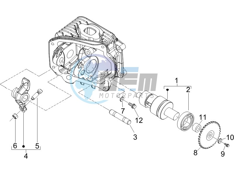 Camshaft - Rocking levers support unit