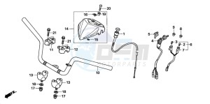 TRX250EX SPORTRAX 250 EX drawing HANDLE PIPE (TRX250EX6/7/8)