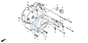 VT750CA drawing LEFT CRANKCASE COVER