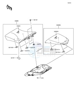 Z1000SX_ABS ZX1000MEF FR GB XX (EU ME A(FRICA) drawing Seat