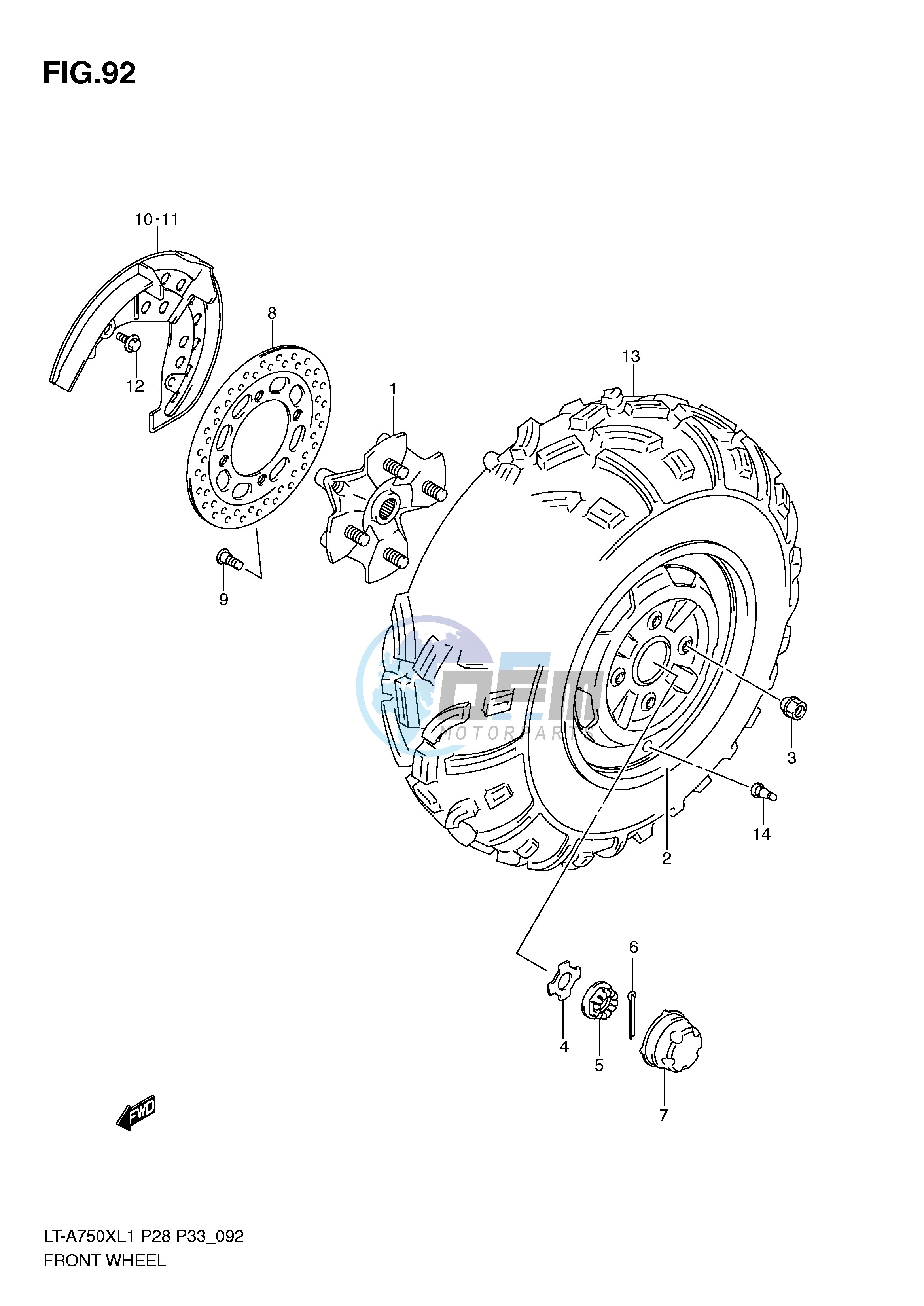 FRONT WHEEL (LT-A750XZL1 P33)