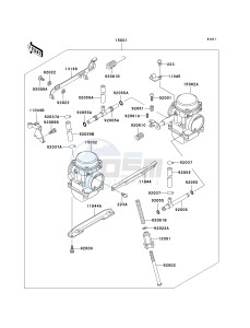 EX 500 D [NINJA 500R] (D10-D12) [NINJA 500R] drawing CARBURETOR