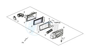 MAXSYM 400 EFI ABS drawing AIRFILTER