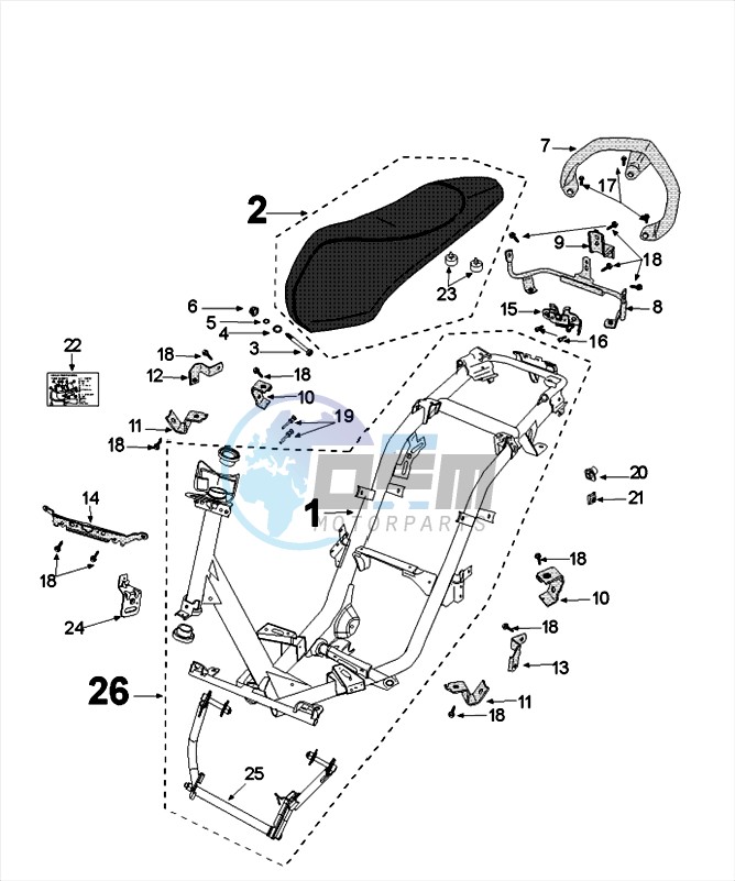 FRAME AND SADDLE