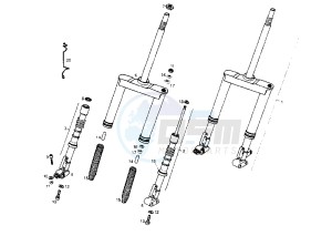 PREDATOR LC - 50 cc drawing FRONT FORK