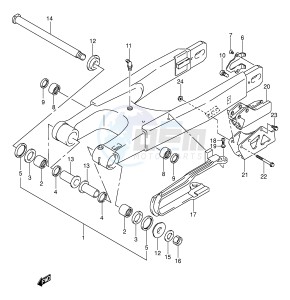 DR-Z400 (E3-E28) drawing REAR SWINGING ARM