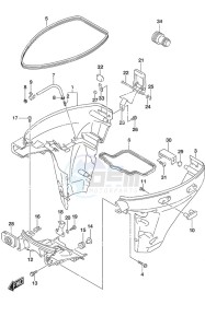 DF 9.9A drawing Side Cover Non-Remote Control