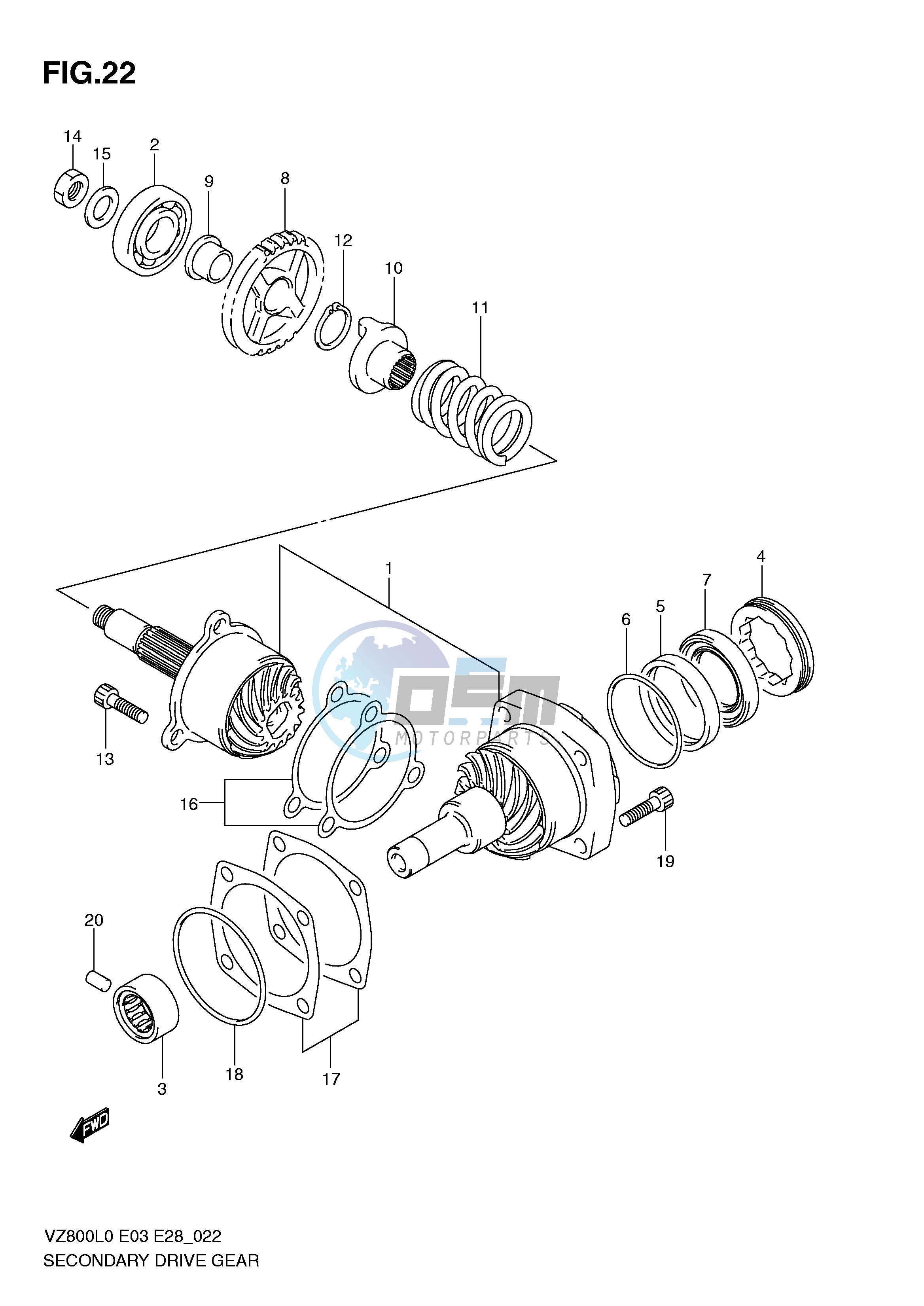 SECONDARY DRIVE GEAR