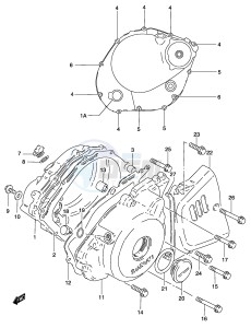 GZ250 (P34) drawing CRANKCASE COVER