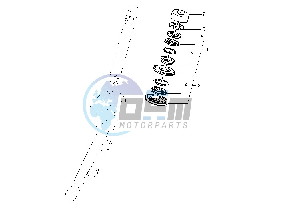 Steering bearing ball tracks