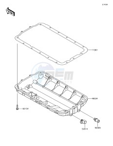 JET SKI SX-R JS1500AJF EU drawing Oil Pan