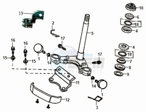 XS 125 drawing FRONT FORK/ FRONT FENDER