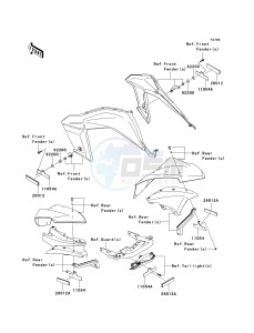 KSF 450 B [KFX450R MONSTER ENERGY] (B8F-B9FB) B8F drawing REFLECTORS-- CN- -