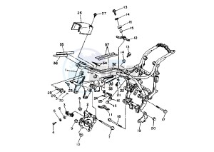 XV VIRAGO 1100 drawing FRAME