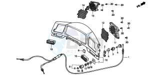 GL1500A GOLDWING ASPENCADE drawing METER PANEL (GL1500SEP/SER/SES/SET)