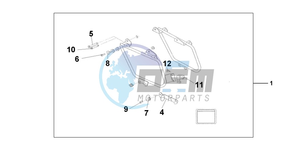 LEATHER SADDLEBAG STAY SET