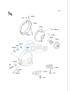 VN 750 A [VULCAN 750] (A20-A21) [VULCAN 750] drawing HEADLIGHT-- S- -