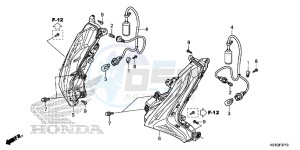 SH125DG SH125D E drawing FRONT WINKER