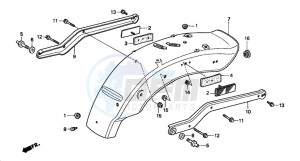 CMX250C REBEL drawing REAR FENDER (CMX250CT-CM/V/Y/1/2/3)