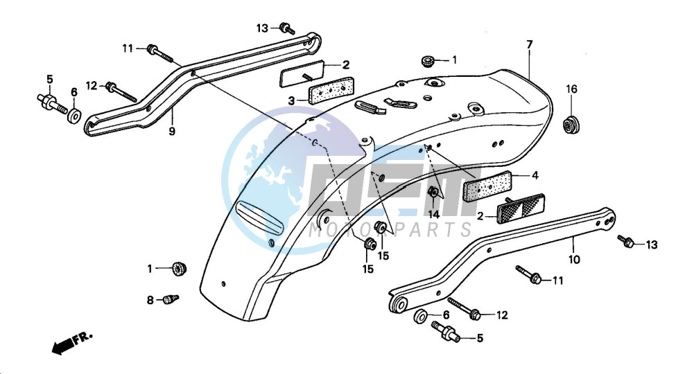 REAR FENDER (CMX250CT-CM/V/Y/1/2/3)