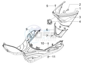 Fly 50 4t 4v (USA) drawing Central cover - Footrests