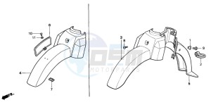 PK50M drawing FRONT FENDER