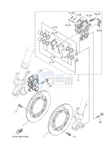 XP500 TMAX T-MAX 530 (2PWL) drawing FRONT BRAKE CALIPER