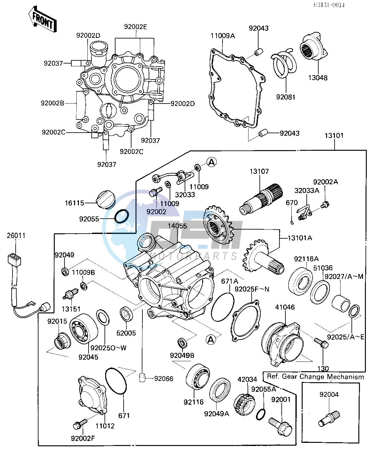 FRONT BEVEL GEAR