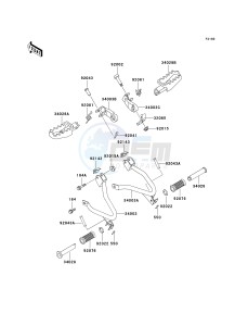 KL 250 D [KLR250] (D15-D19) [KLR250] drawing FOOTRESTS