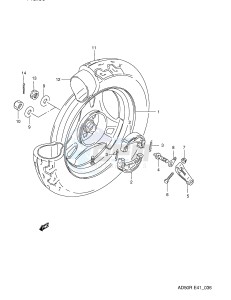 AD50 (E41) drawing REAR WHEEL