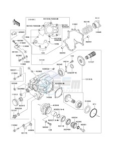 VN 1500 E [VULCAN 1500 CLASSIC] (E7) [VULCAN 1500 CLASSIC] drawing FRONT BEVEL GEAR