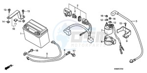 TRX250XA Australia - (U) drawing BATTERY