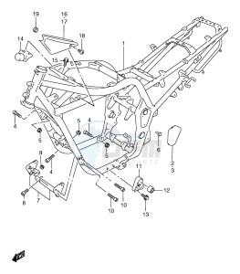 GSF1200 (E2) Bandit drawing FRAME (GSF1200SAW)