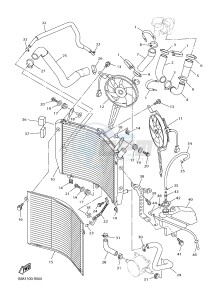 FJR1300AE FJR1300-AS ENGLAND drawing RADIATOR & HOSE