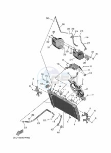 TRACER 9 MTT890 (B5U9) drawing RADIATOR & HOSE