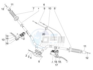 Fuoco 500 e3 800 drawing Handlebars - Master cilinder