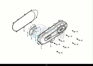 MIO 50I (FS05W2-NL) (E5) (M1) drawing L. CRANK CASE COVER